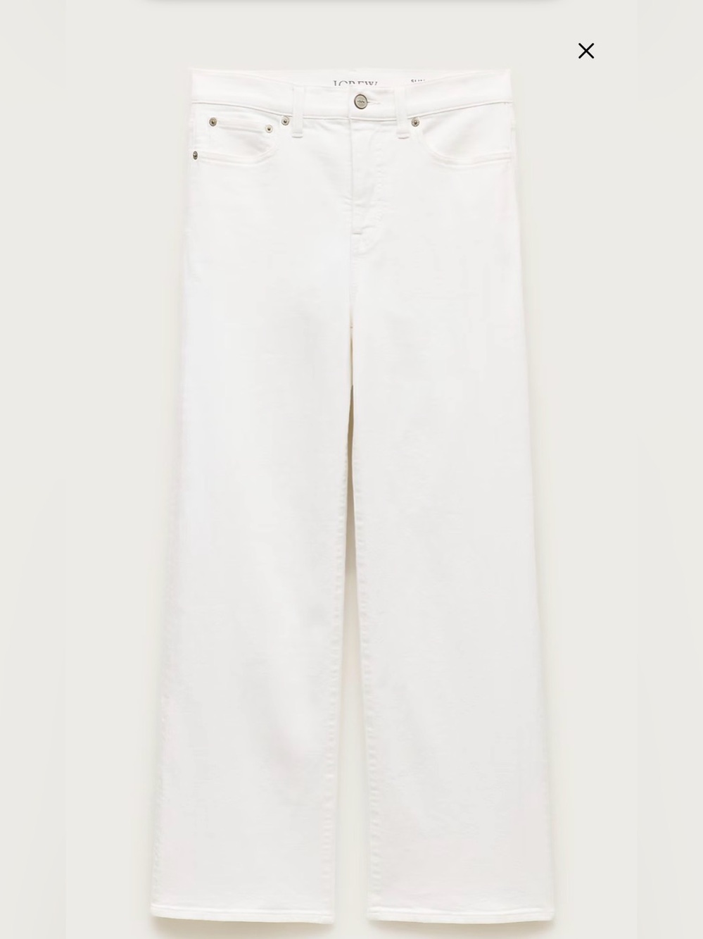 NIB/NWT J. Crew Wide-Leg White Denim High Rise Fit/Flare Stretch 25 - Picture 11 of 11